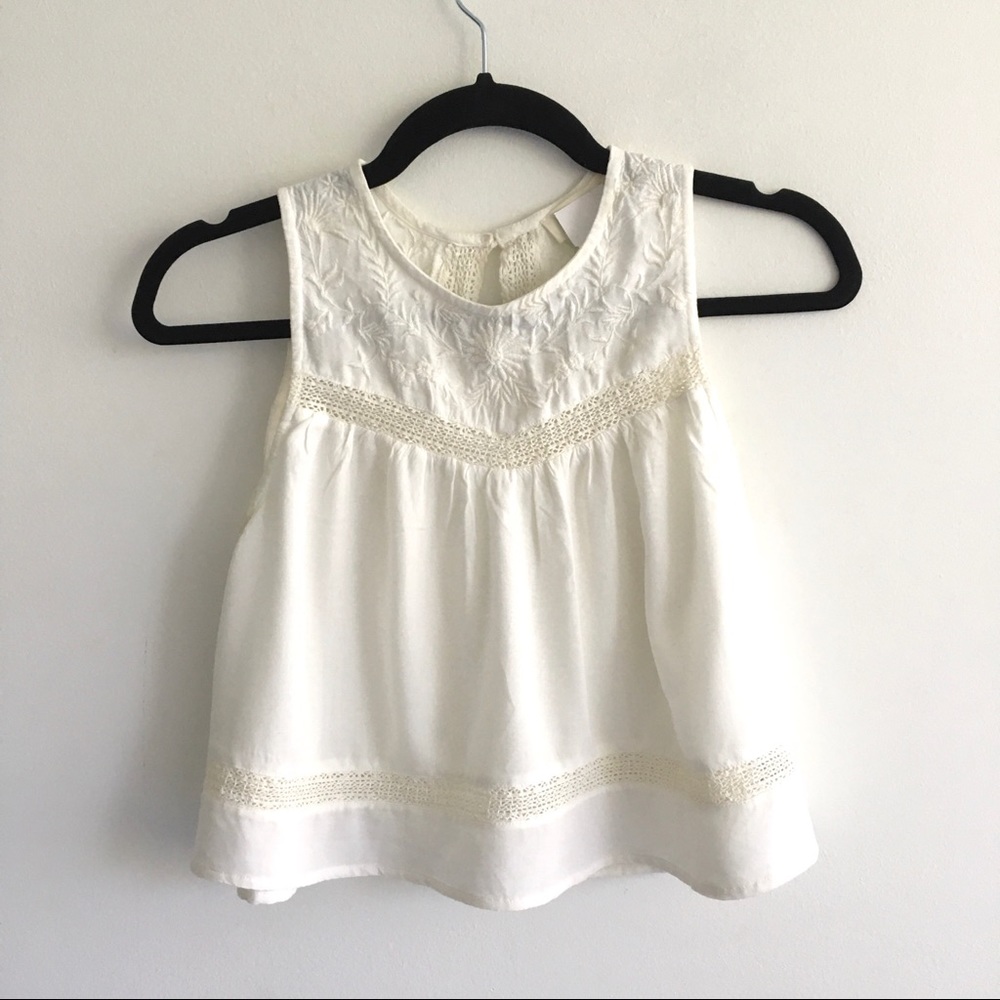 ARITZIA Tna Oversized Open Back Crop Embroidered